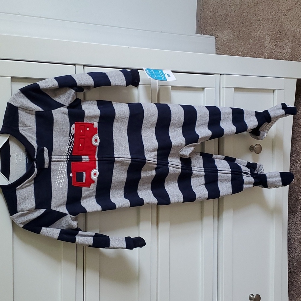 Carter's 24m fleece zip up pajamas